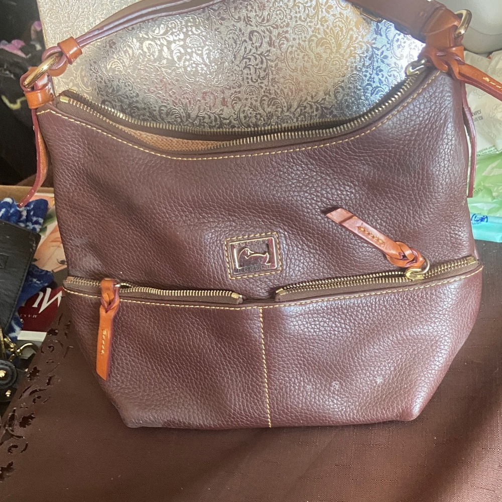 Dooney & Bourke Rich Brown Leather Shoulder Bag